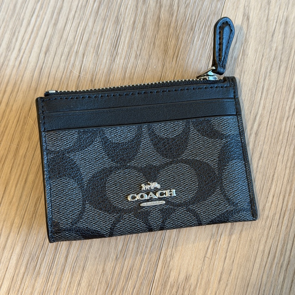 Coach Signature Black Card Case